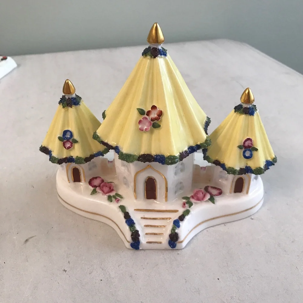 Vintage Rare Coalport Bone China Three Steeples Pastille Burner